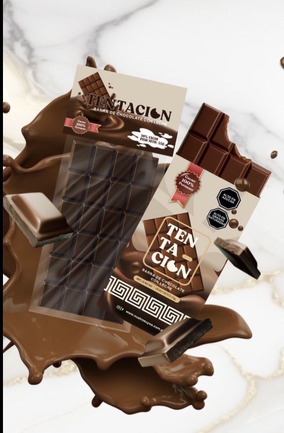 Tentacion de chocolate leche al 39% cacao