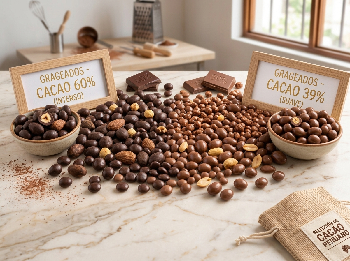 MORENITOS  / frutos secos bañados con chocolate real.